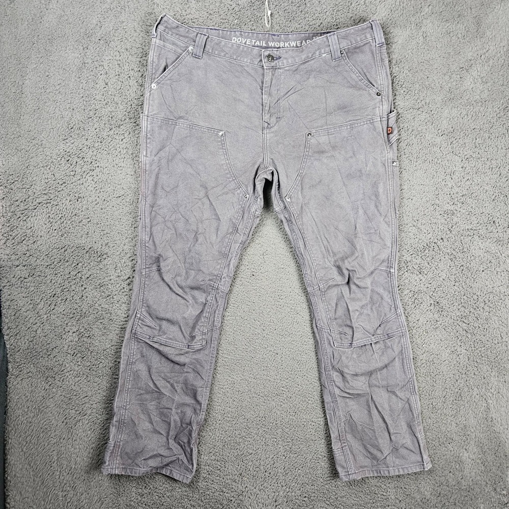 Dovetail Workwear Britt Utility Pants Womens Size 22 Gray Double Knee Canvas